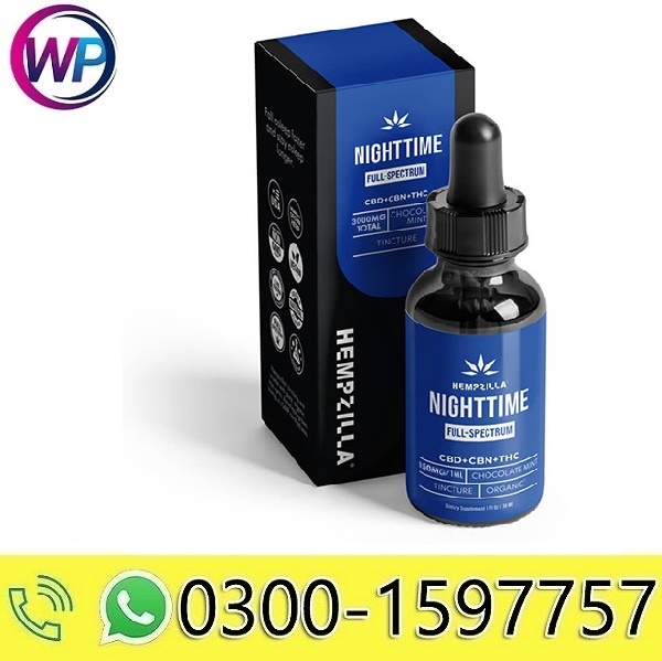 Hempzilla Full Spectrum Nighttime Tinctures | 30ml In Pakistan