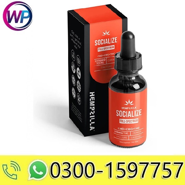 Hempzilla Full Spectrum Socialize Tinctures | 30ml In Pakistan