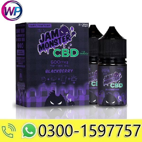 Jam Monster CBD Vape Juice Blackberry 600mg In Pakistan